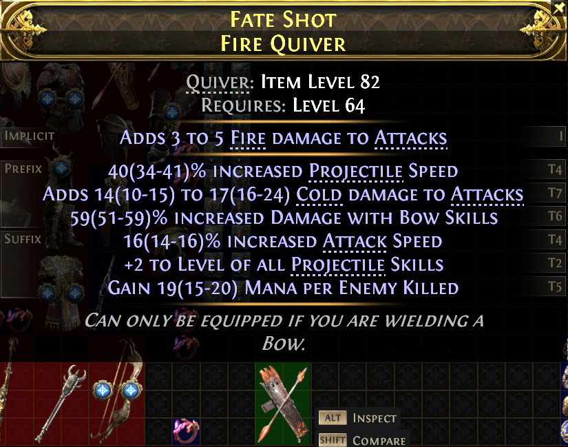 POE 2 Items Early Access SC Fate Shot Fire Quiver#255531