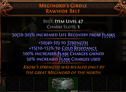POE 2 Items Early Access SC Meginord'S Girdle Rawhide Belt#675720
