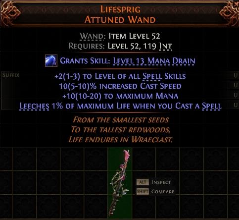 POE 2 Items Early Access SC LIFESPRIG ATTUNED WAND#771079